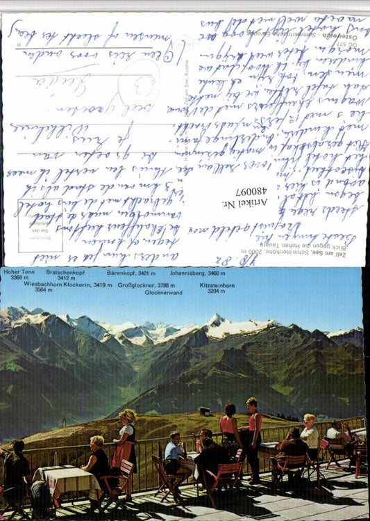480097,Zell am See Schmittenhöhe Terrasse Bergkulisse