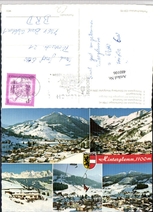 480106,Hinterglemm Totale Sessellift Mehrbildkarte