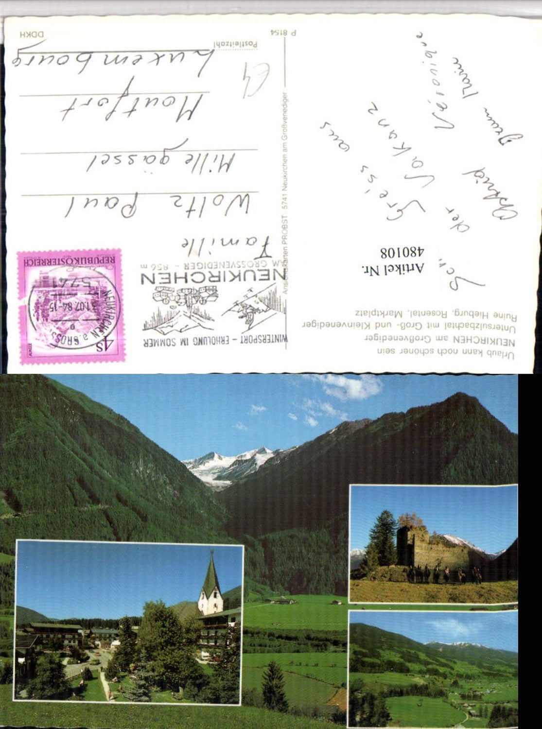 480108,Neukirchen am Großvenediger Ruine Marktplatz Mehrbildkarte