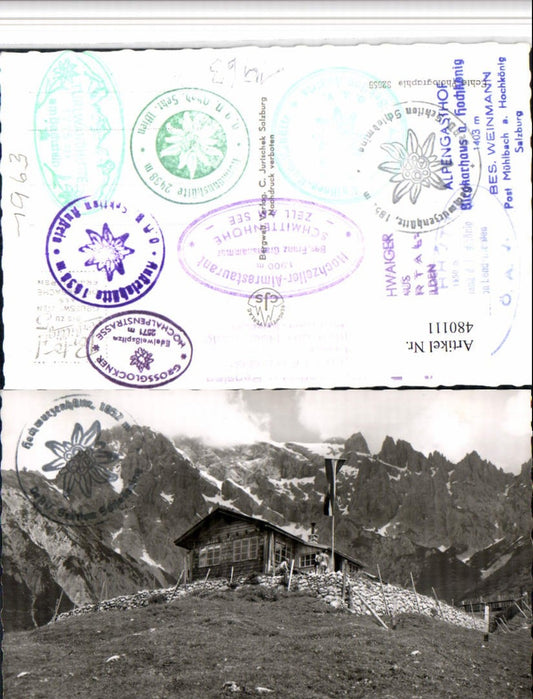 480111,Erichhütte Berghütte b. Dienten am Hochkönig Bergkulisse