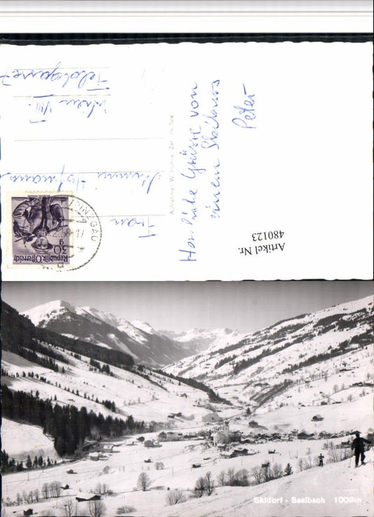 480123,Saalbach Totale Bergkulisse Winterbild