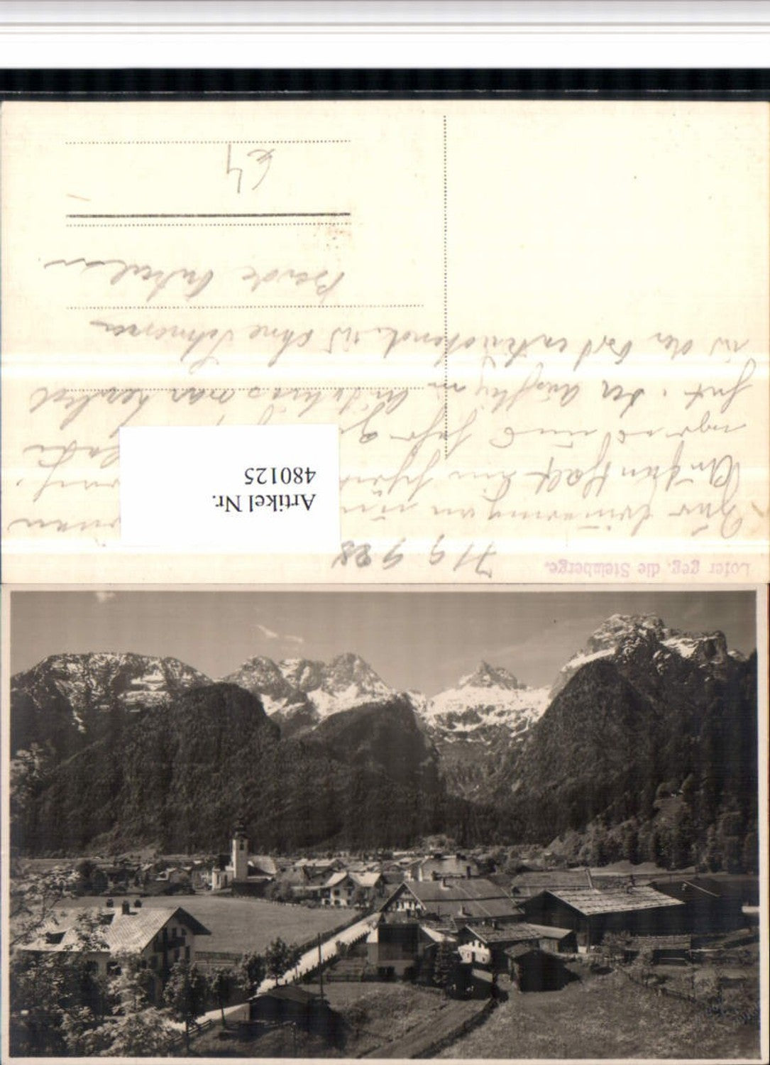 480125,Lofer Totale geg. Steinberge Bergkulisse