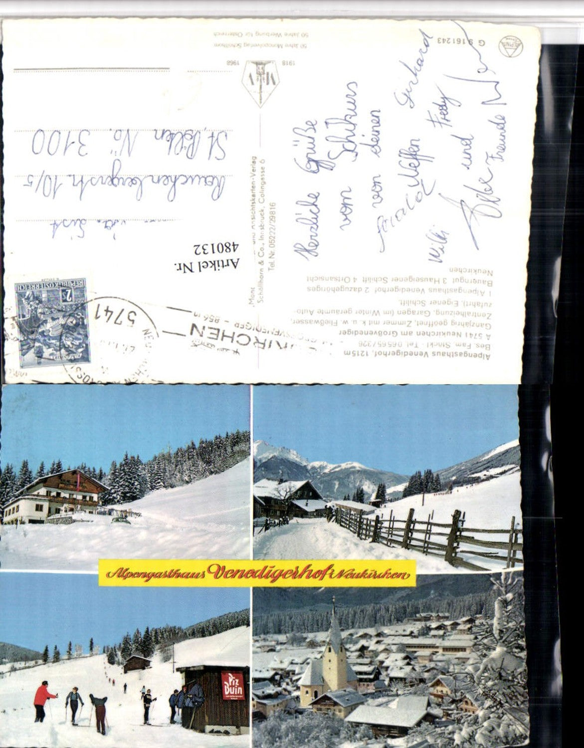 480132,Neukirchen am Großvenediger Totale Alpengasthaus Mehrbildkarte