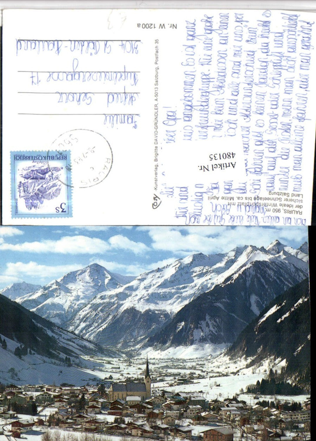 480135,Rauris Totale Bergkulisse Winterbild