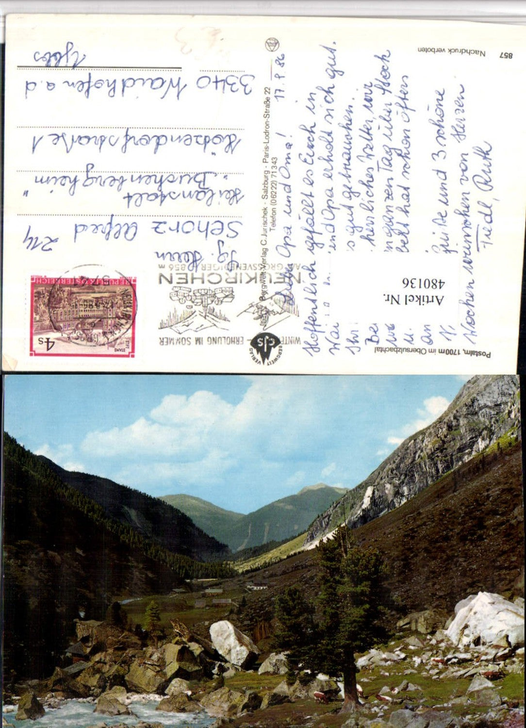 480136,Postalm im Obersulzbachtal b. Neukirchen Bergkulisse