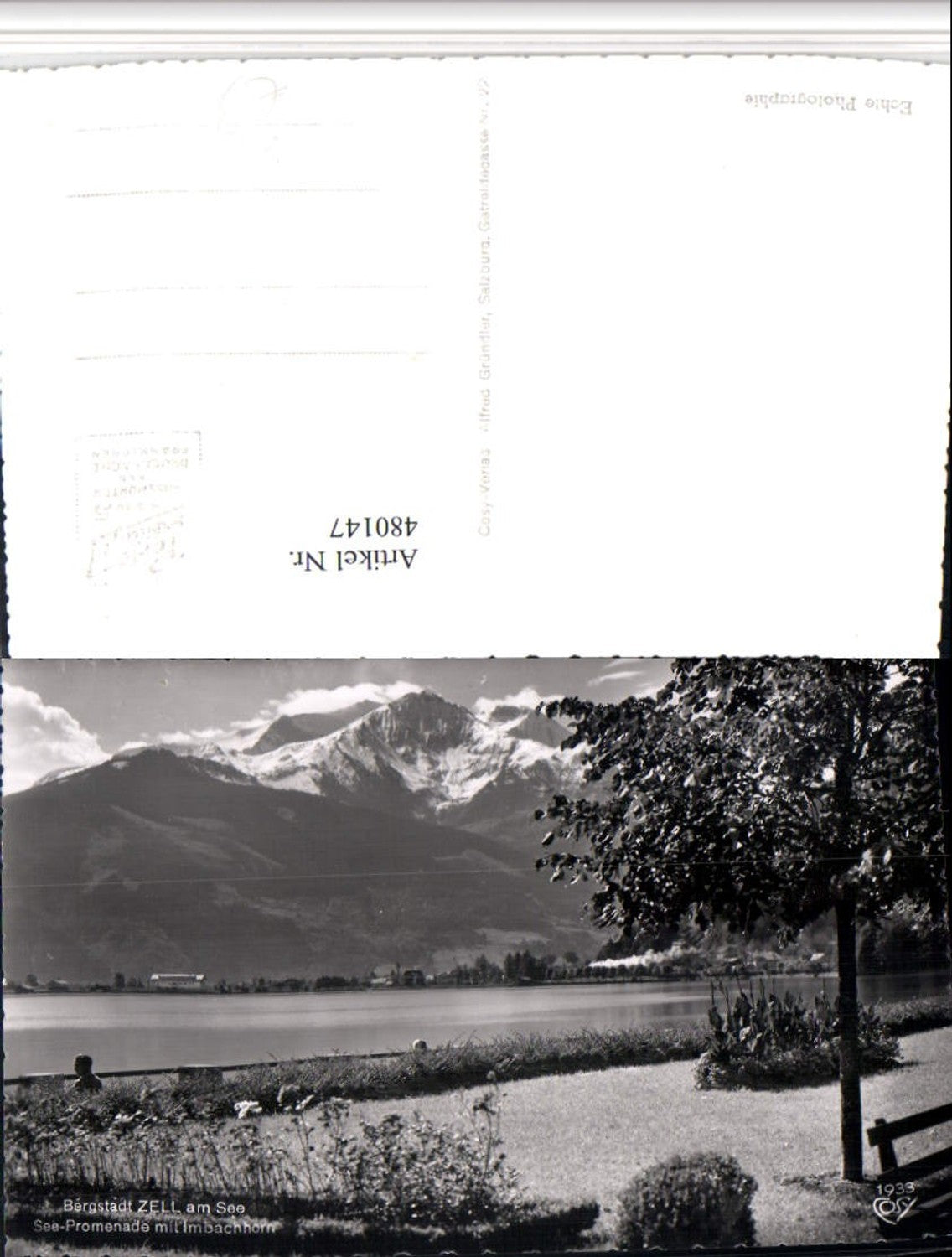 480147,Zell am See Seepromenade m. Imbachhorn Bergkulisse pub Cosy 1933