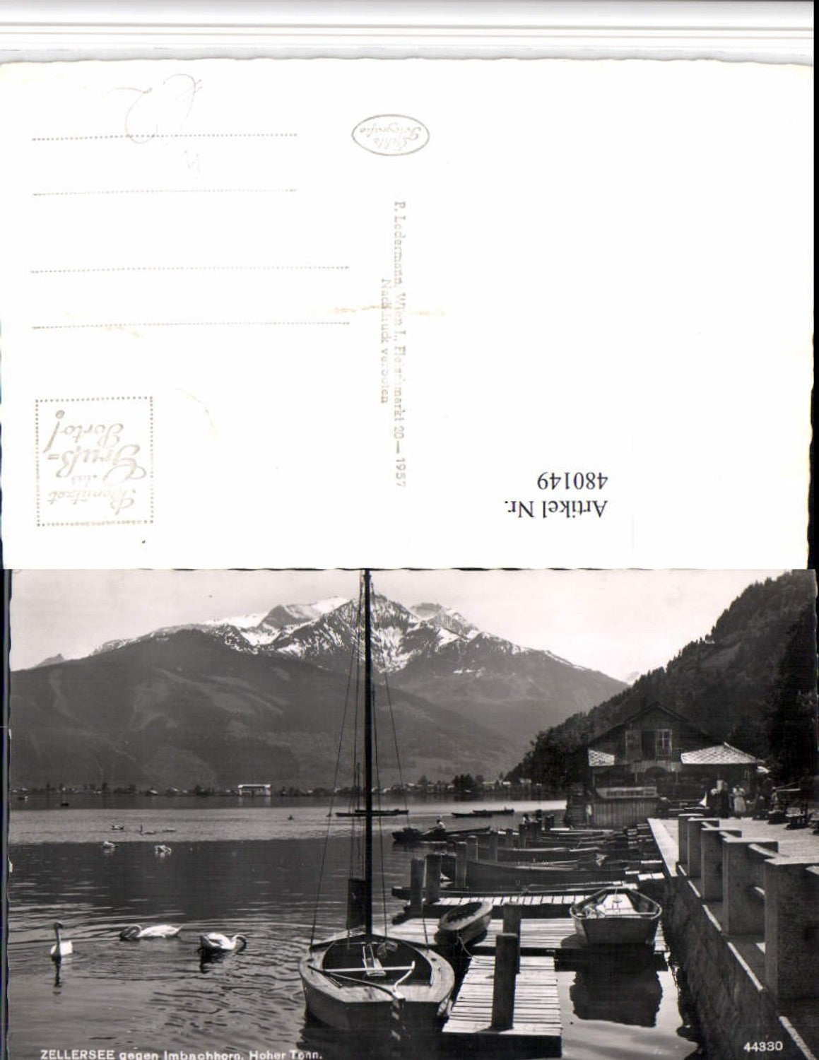 480149,Zellersee See b. Zell Boote geg. Imbachhorn Bergkulisse