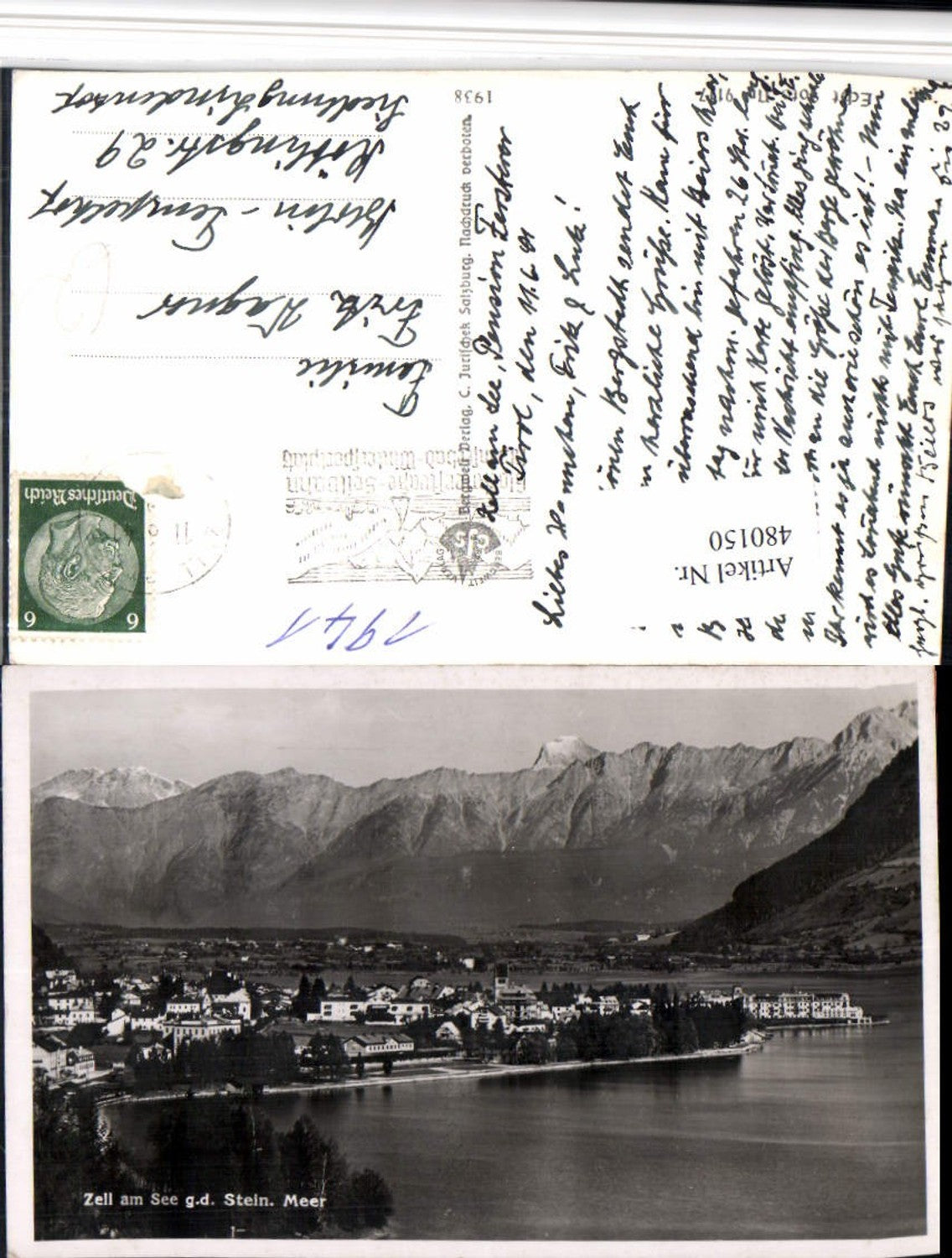 480150,Zell am See Totale geg. Steinernes Meer Bergkulisse