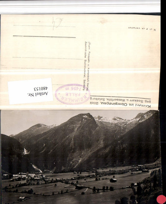 480153,Krimml im Oberpinzgau Totale geg. Seekar Bergkulisse