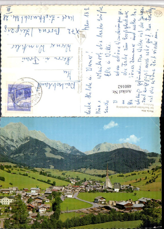480162,Maria Alm b. Saalfelden Totale geg. Hochkönig Bergkulisse