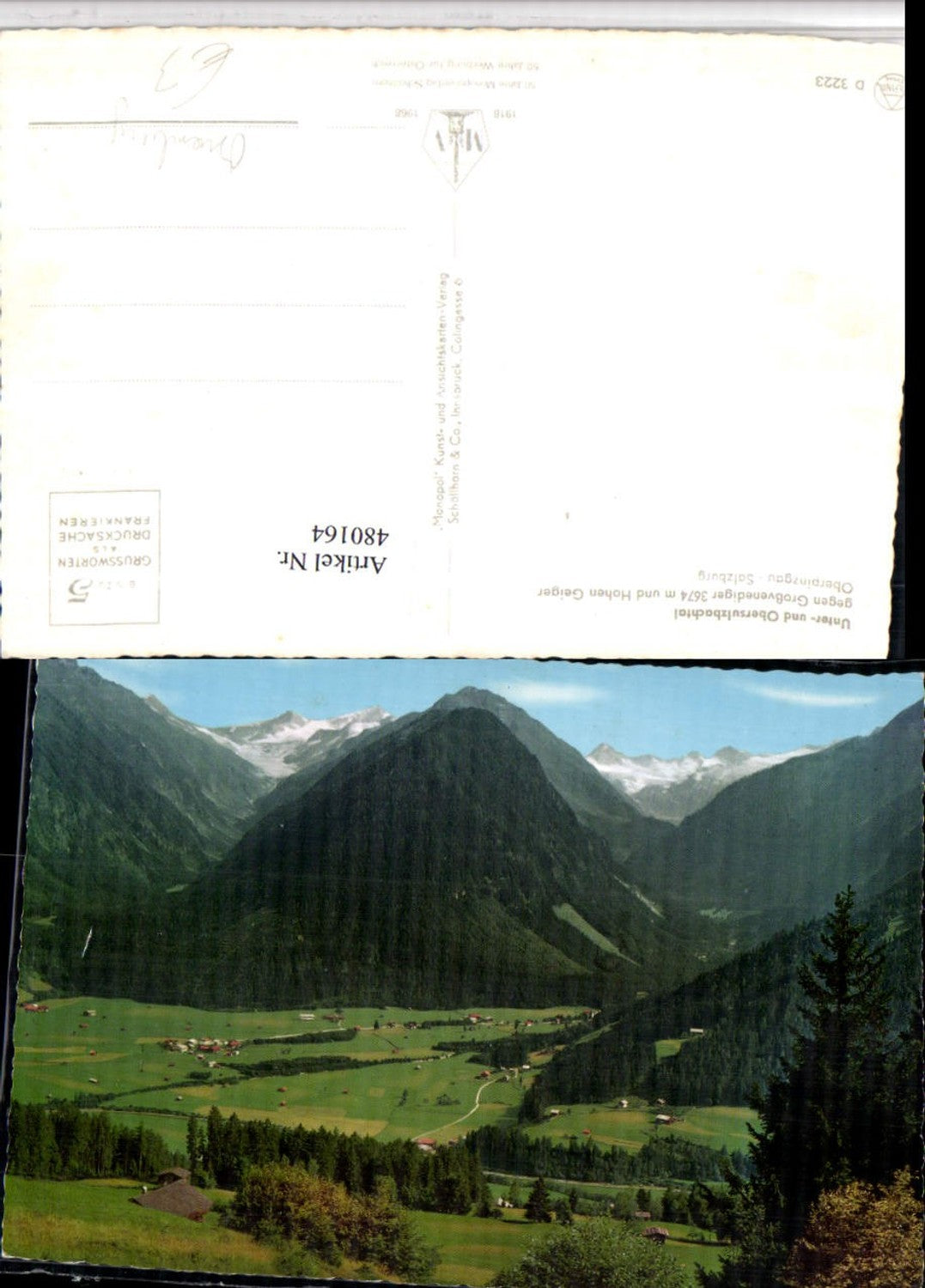 480164,Unter- u. Obersulzbachtal b. Bramberg geg. Großvenediger Bergkulisse