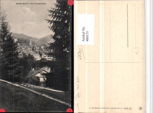 480175, Baden-Baden Partial view from Friesenberg