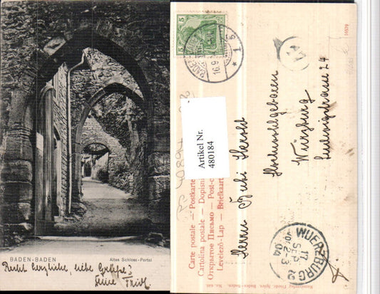 480184, Baden-Baden Old Castle Portal