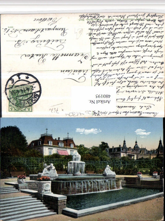 480195, Baden-Baden Josephinenbrunnen Fountain