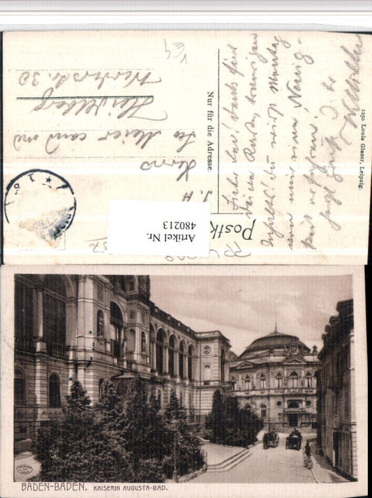 480213, Baden-Baden Kaiserin Augusta-Bad pub Louis Glaser 1250