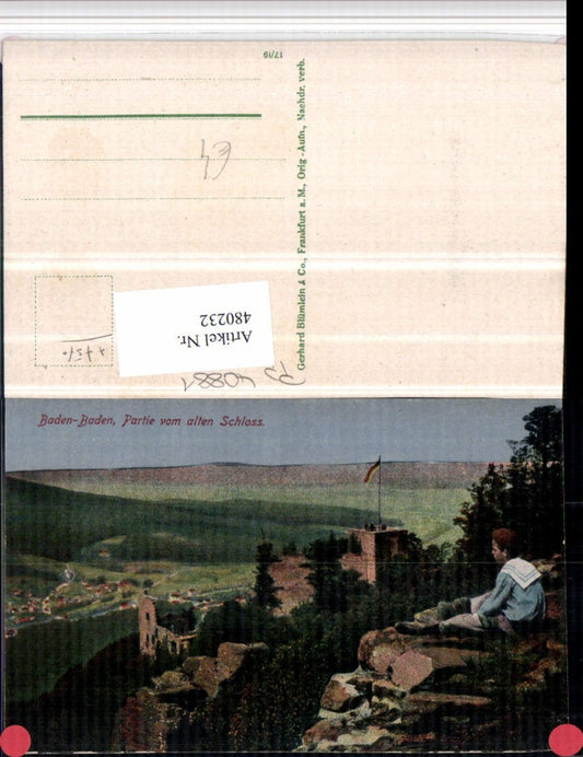 480232, Baden-Baden, view of the old castle ruins