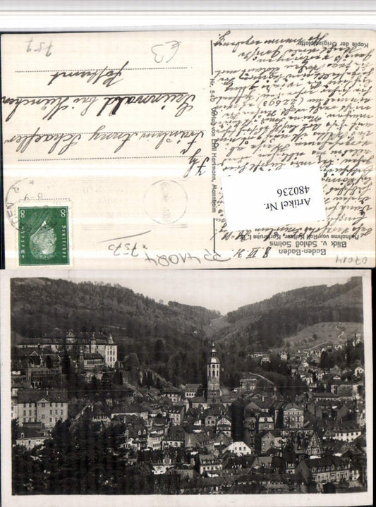 480236, Baden-Baden Partial view of Solms Castle