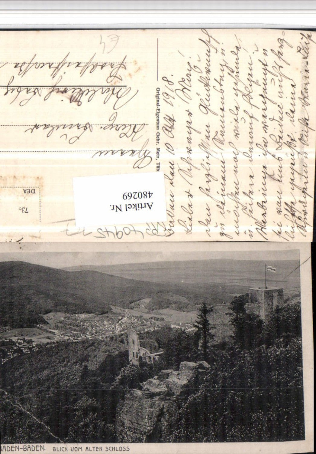480269,Baden-Baden Blick vom alten Schloss Ruine