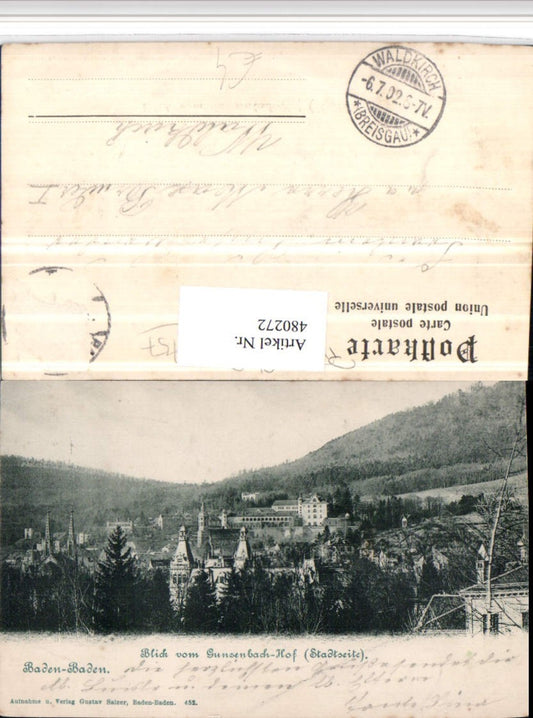 480272, Baden-Baden Partial view of the Gunzenbach farm