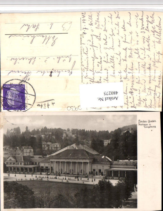 480275,Baden-Baden Kurhaus u. Umgebung