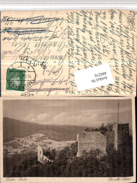 480276, Baden-Baden Old Castle Ruins