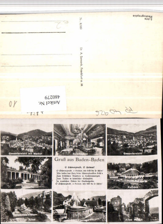 480279, Baden-Baden Total Casino Kurhaus Trinkhalle Multiview Map