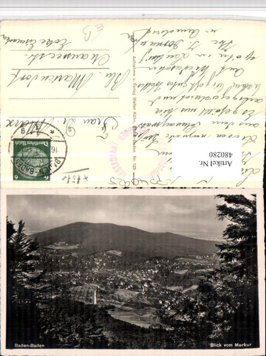 480280, Baden-Baden Total view from Merkur