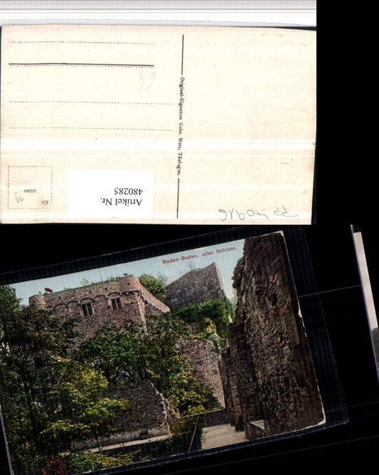 480285, Baden-Baden Old Castle Ruins Motif