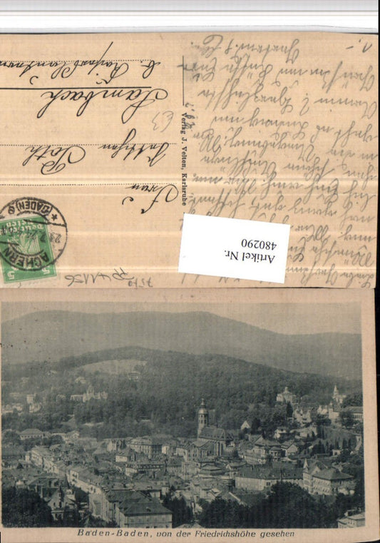 480290, Baden-Baden, view from Friedrichshöhe