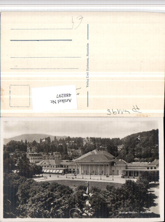 480297, Baden-Baden Kurhaus Building