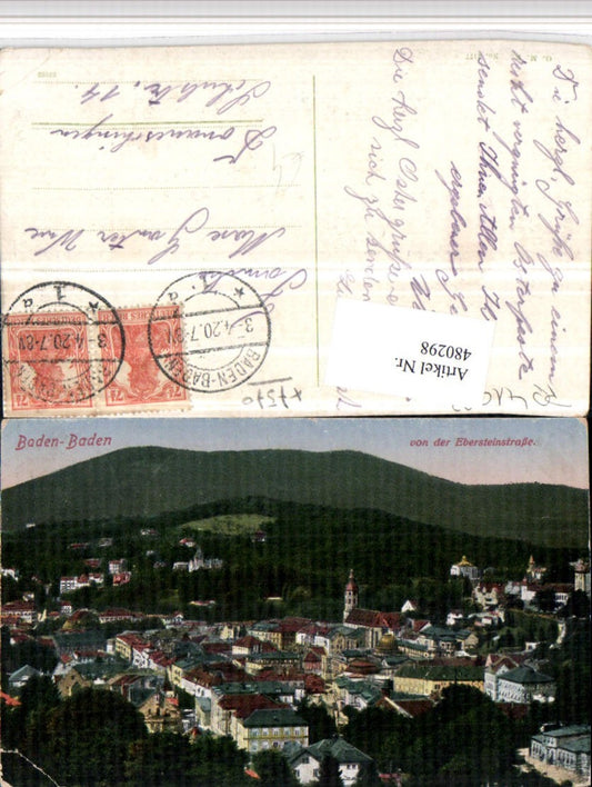 480298, Baden-Baden, view from Ebersteinstraße