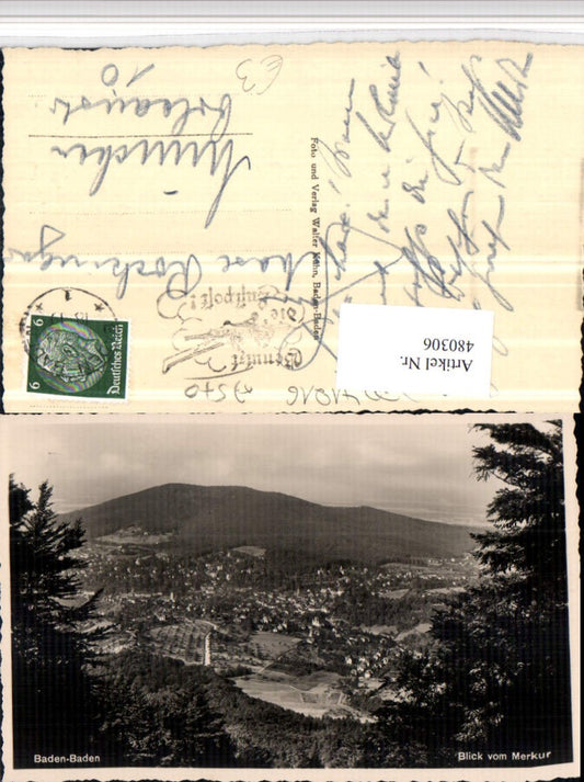 480306, Baden-Baden Total view from Merkur