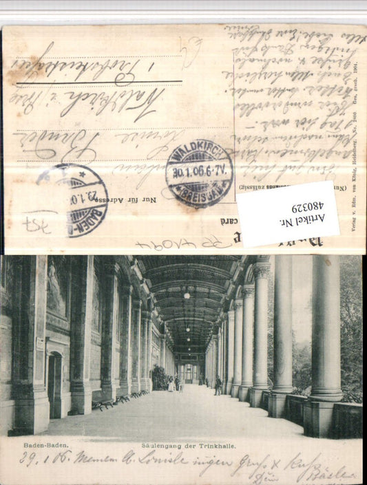 480329, Baden-Baden Trinkhalle (pump room) colonnade columns