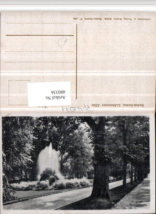 480336, Baden-Baden Lichtentaler Allee Fountain