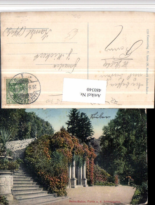 480340, Baden-Baden, section to the castle garden steps