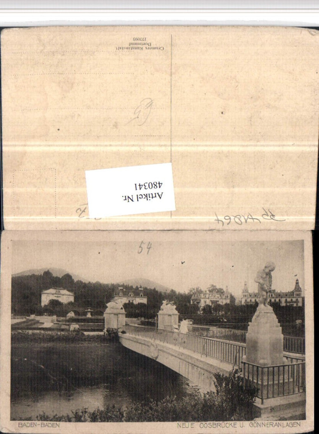 480341,Baden-Baden Oosbrücke Brücke u. Gönneranlagen