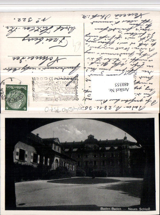 480355, Baden-Baden New Palace Courtyard