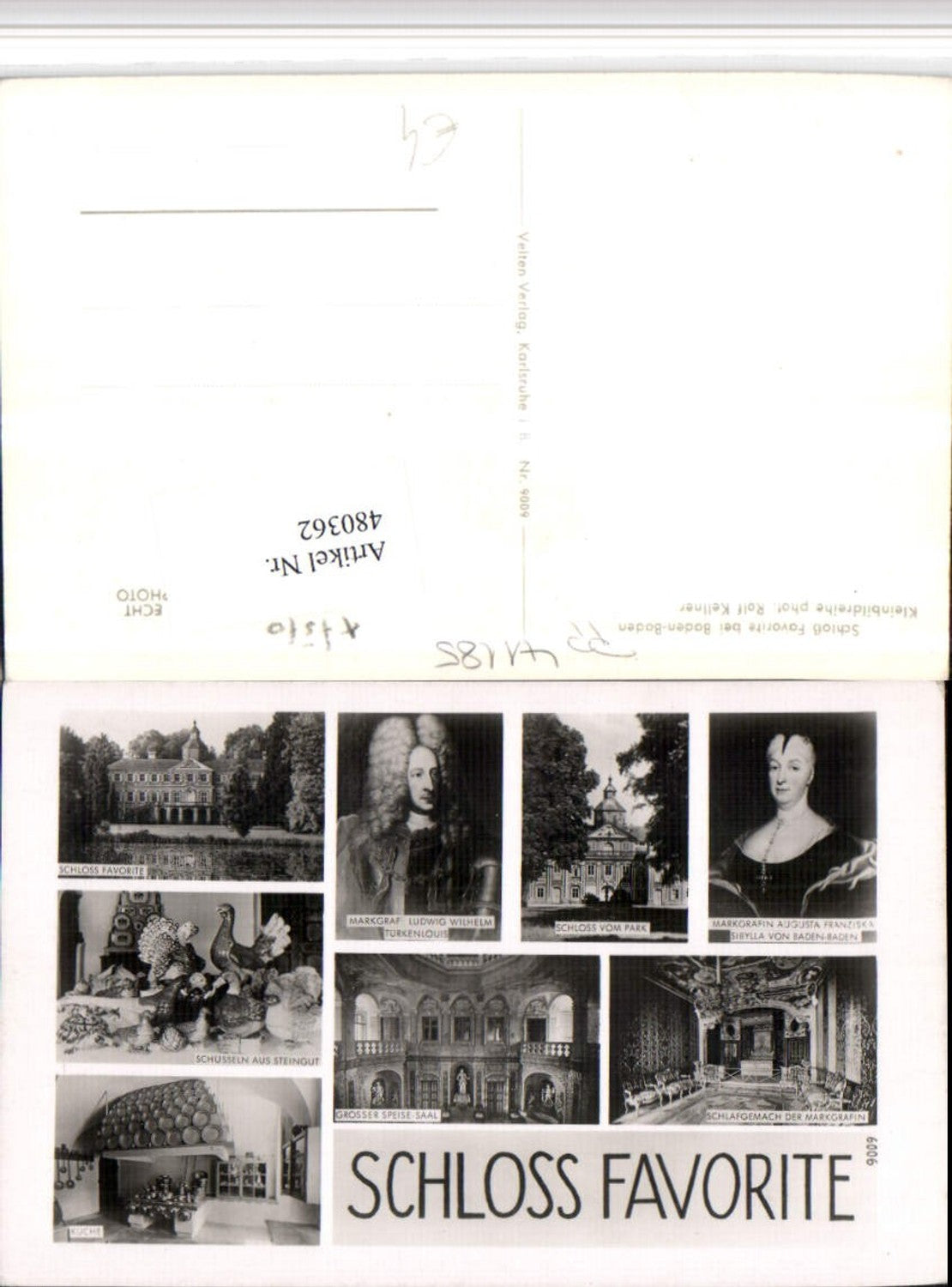 480362,Baden-Baden Schloss Favorite Speisesaal Küche Mehrbildkarte