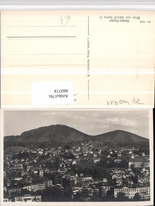 480374, Baden-Baden, general view of Solms Castle