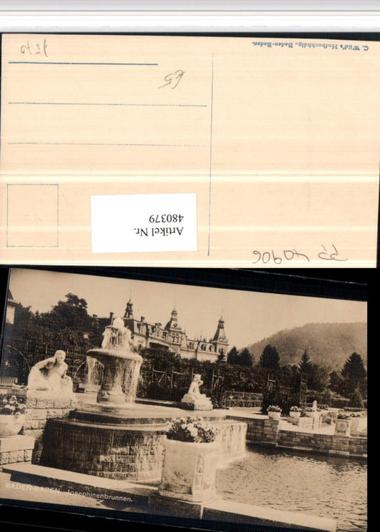 480379, Baden-Baden Josephinenbrunnen Fountain