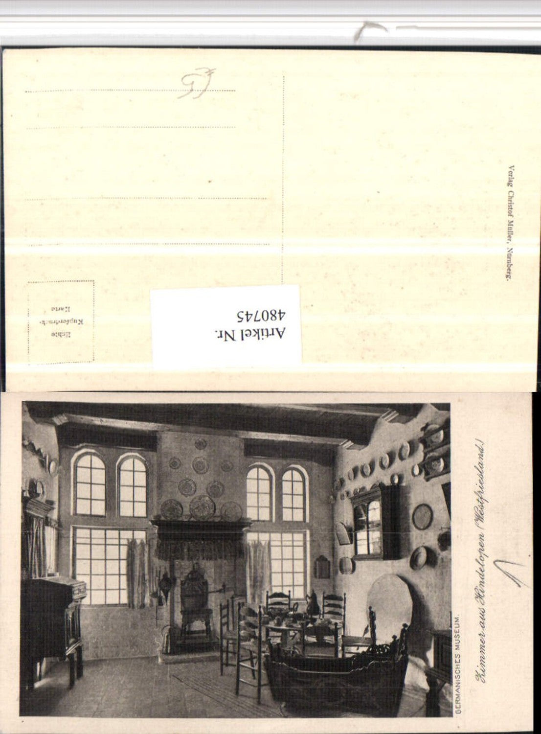 480745,Nürnberg Germanisches Museum Hindeloopen Zimmer Innenansicht