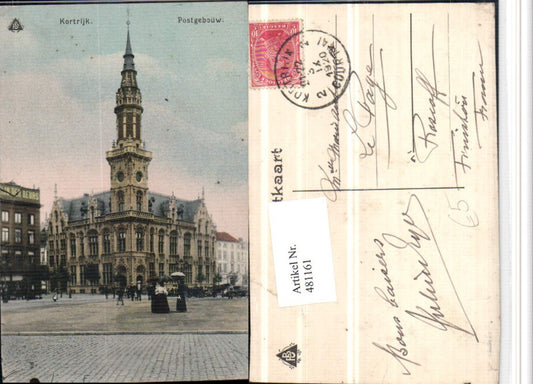 481161,Belgium Kortrijk Postgebouw Post Gebäude
