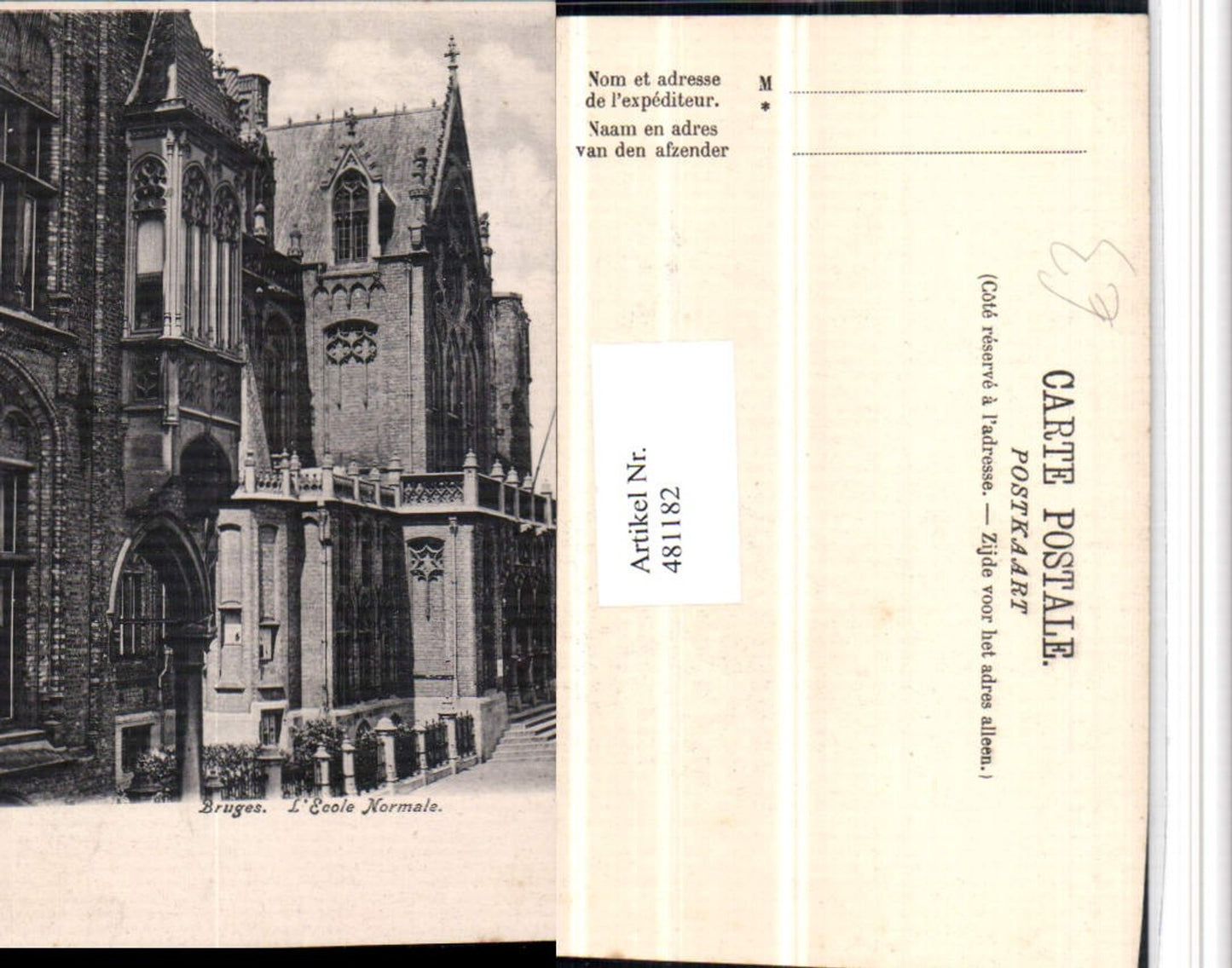 481182,Belgium Bruges Brügge Ecole Normale Schule Gebäude