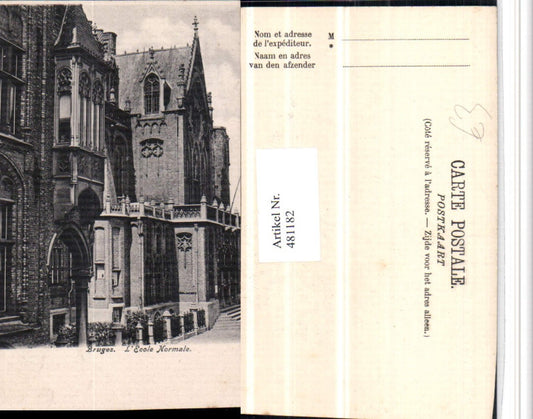 481182,Belgium Bruges Brügge Ecole Normale Schule Gebäude