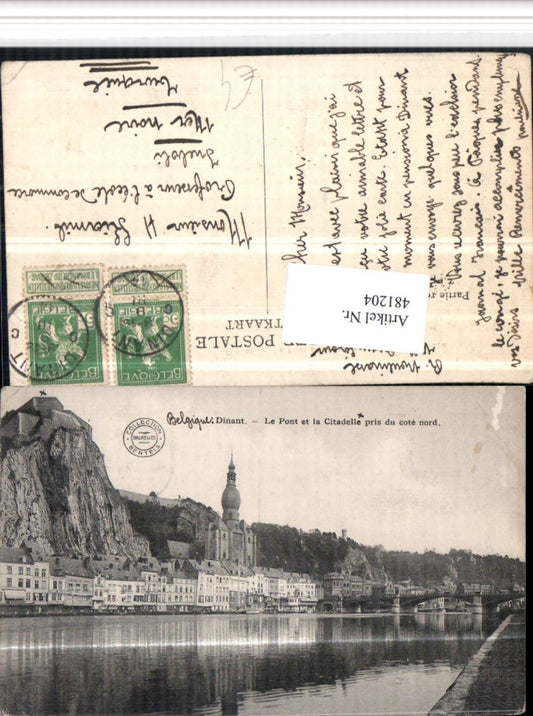 481204,Belgium Dinant Le Pont et la Citadelle Teilansicht Brücke