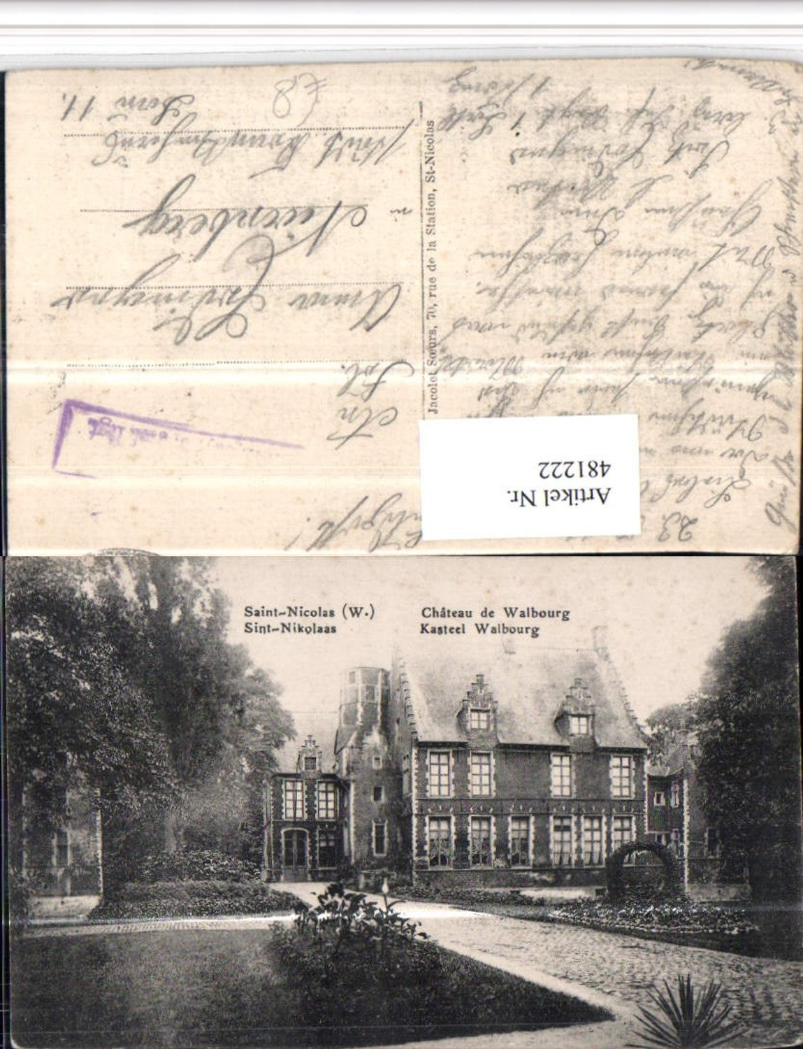 481222,Belgium Saint-Nicolas Sint-Nikolaas Chateau Walbourg Schloss