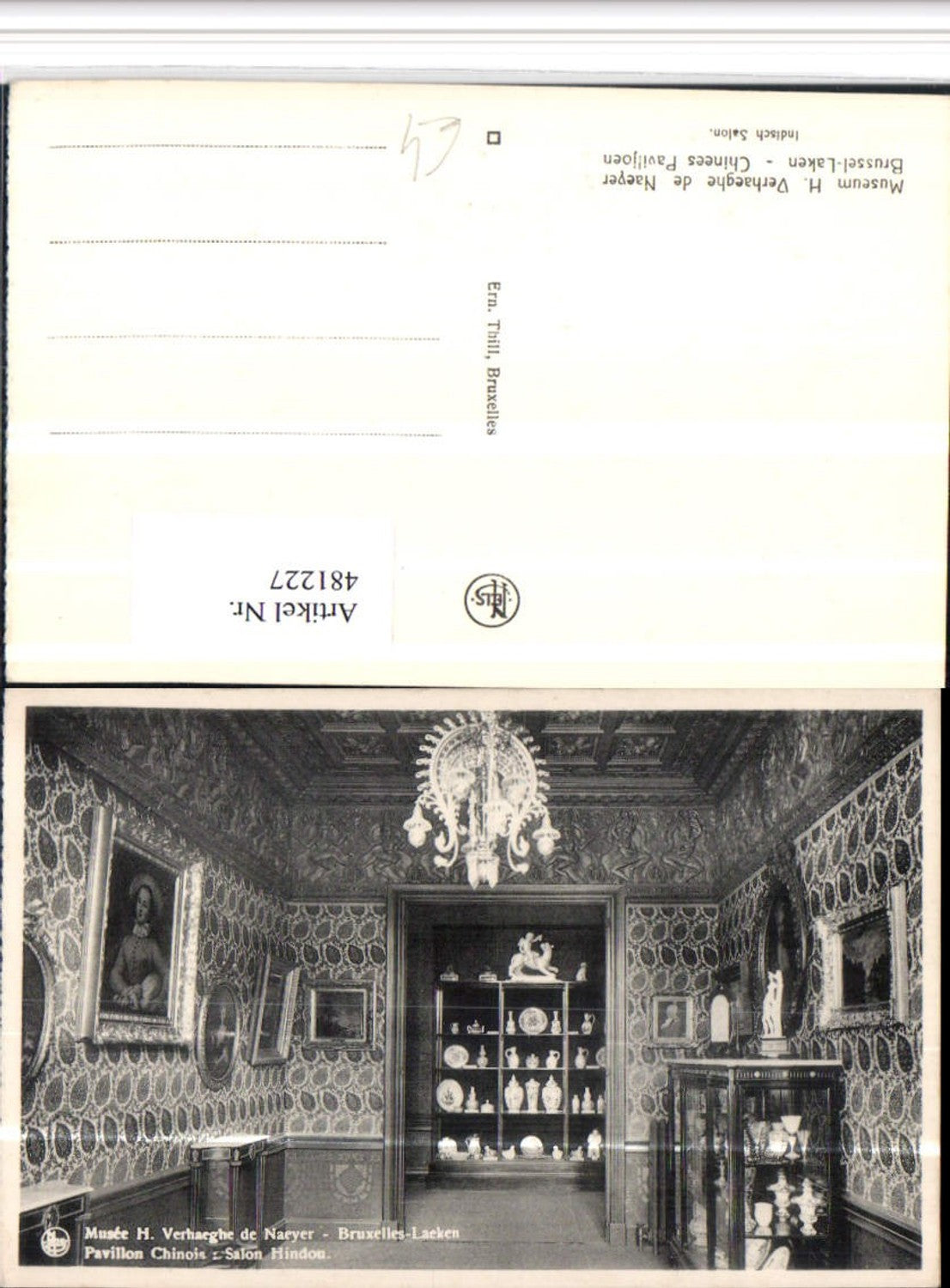 481227,Belgium Bruxelles Laeken Musee Naeyer Pavillon Chinois Salon Hindou
