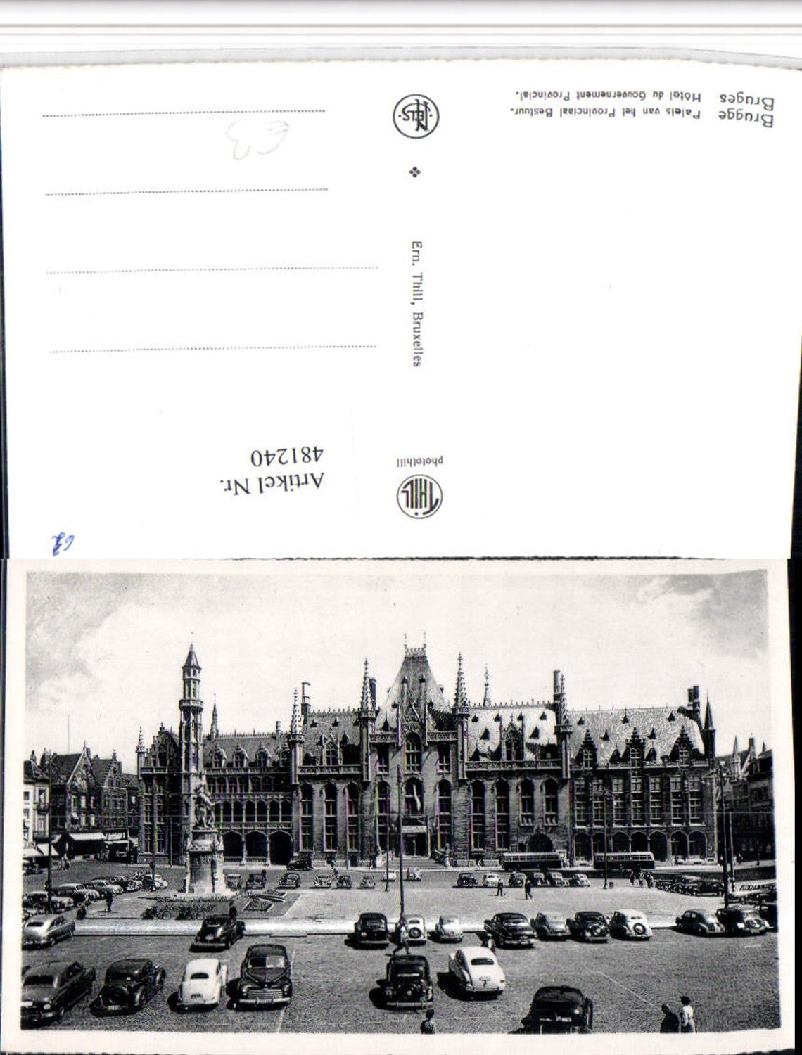 481240,Belgium Bruges Brügge Hotel du Gouvernement Provincial Gebäude
