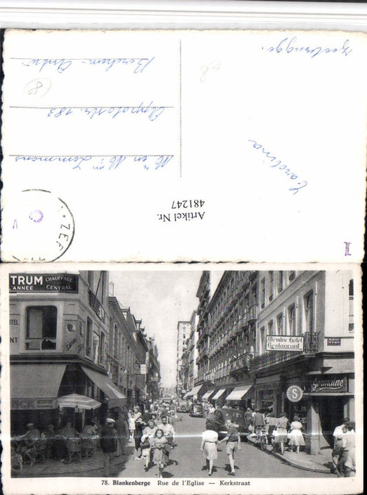 481247,Belgium Blankenberge Rue de Eglise Straßenansicht