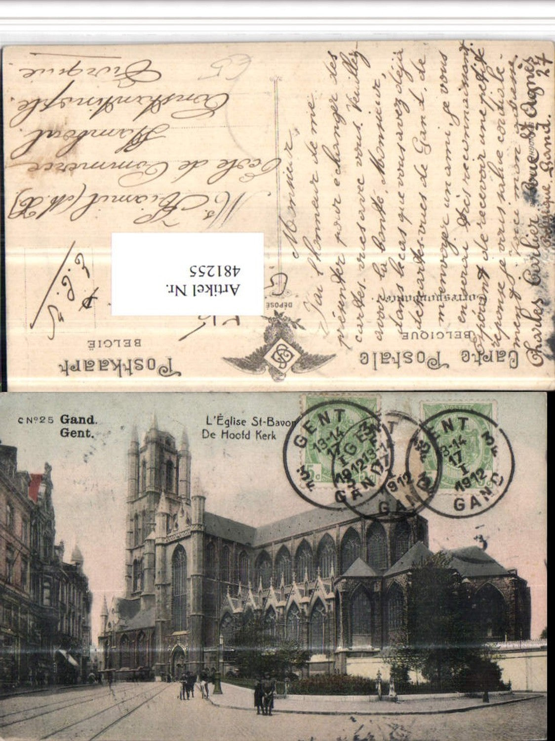 481255,Belgium Gand Gent Eglise St-Bavon Kirche